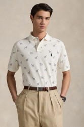 Bavlněné polo tričko Polo Ralph Lauren pánské, bílá barva, 710974597
