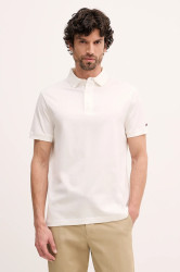 Bavlněné polo tričko Tommy Hilfiger béžová barva, MW0MW41611