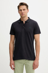 Bavlněné polo tričko Trussardi pánské, tmavomodrá barva, G5018000026N