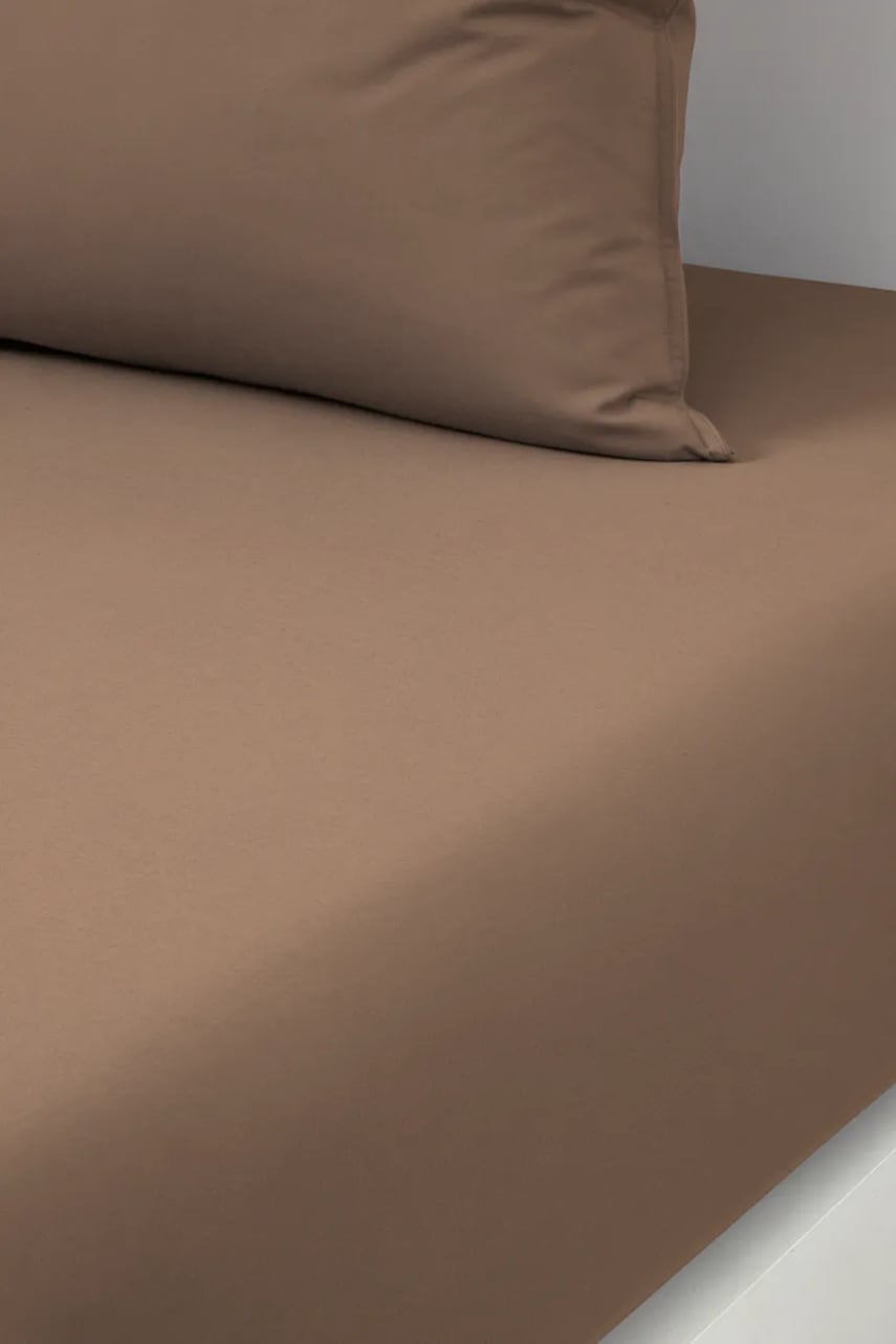 Bavlněné prostěradlo s gumou BOSS BEBOSS Camel 160 x 200 cm