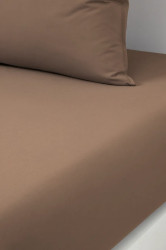 Bavlněné prostěradlo s gumou BOSS BEBOSS Camel 160 x 200 cm