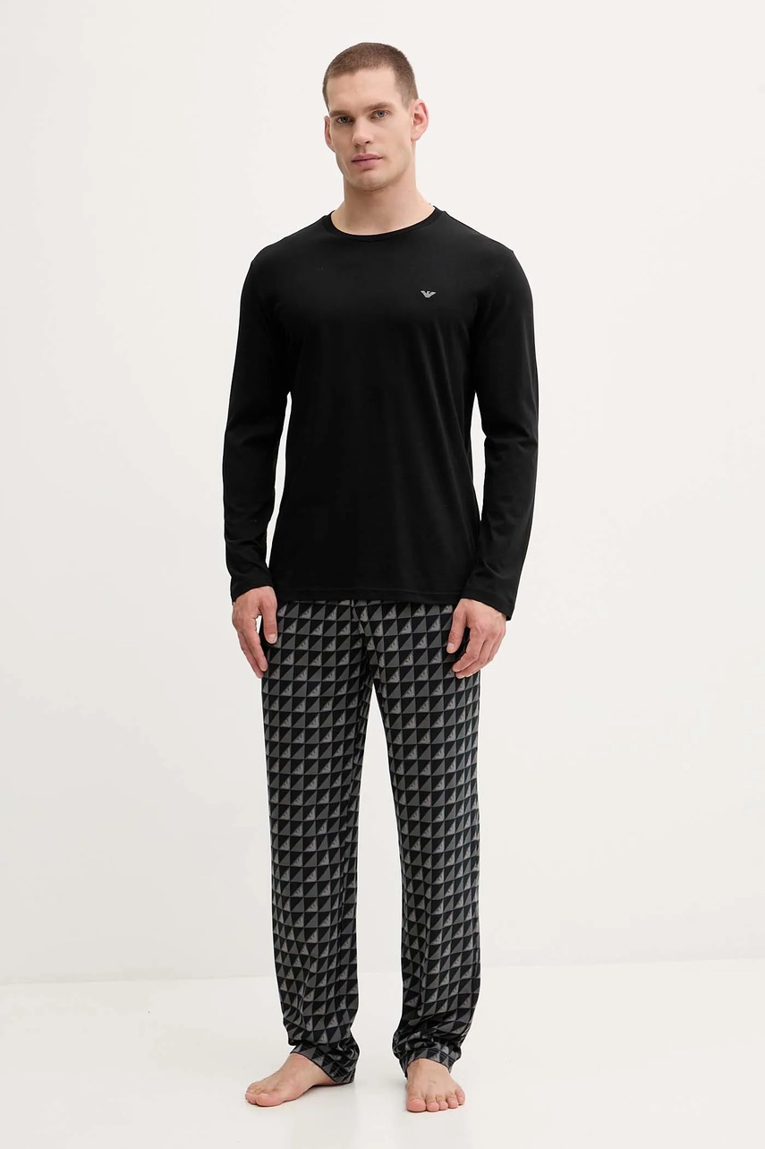 Bavlněné pyžamo Emporio Armani Underwear