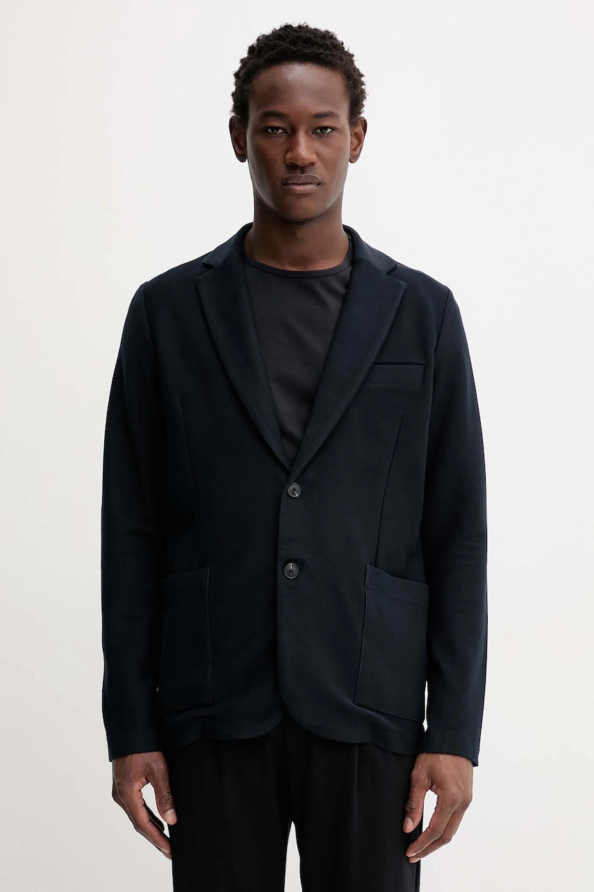 Bavlněné sako Marc O'Polo pánské, tmavomodrá barva, 526301557030