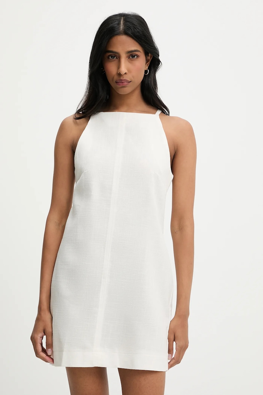 Bavlněné šaty Answear.LAB bílá barva, mini, přiléhavé