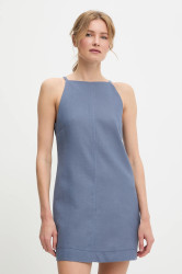 Bavlněné šaty Answear.LAB modrá barva, mini, přiléhavé