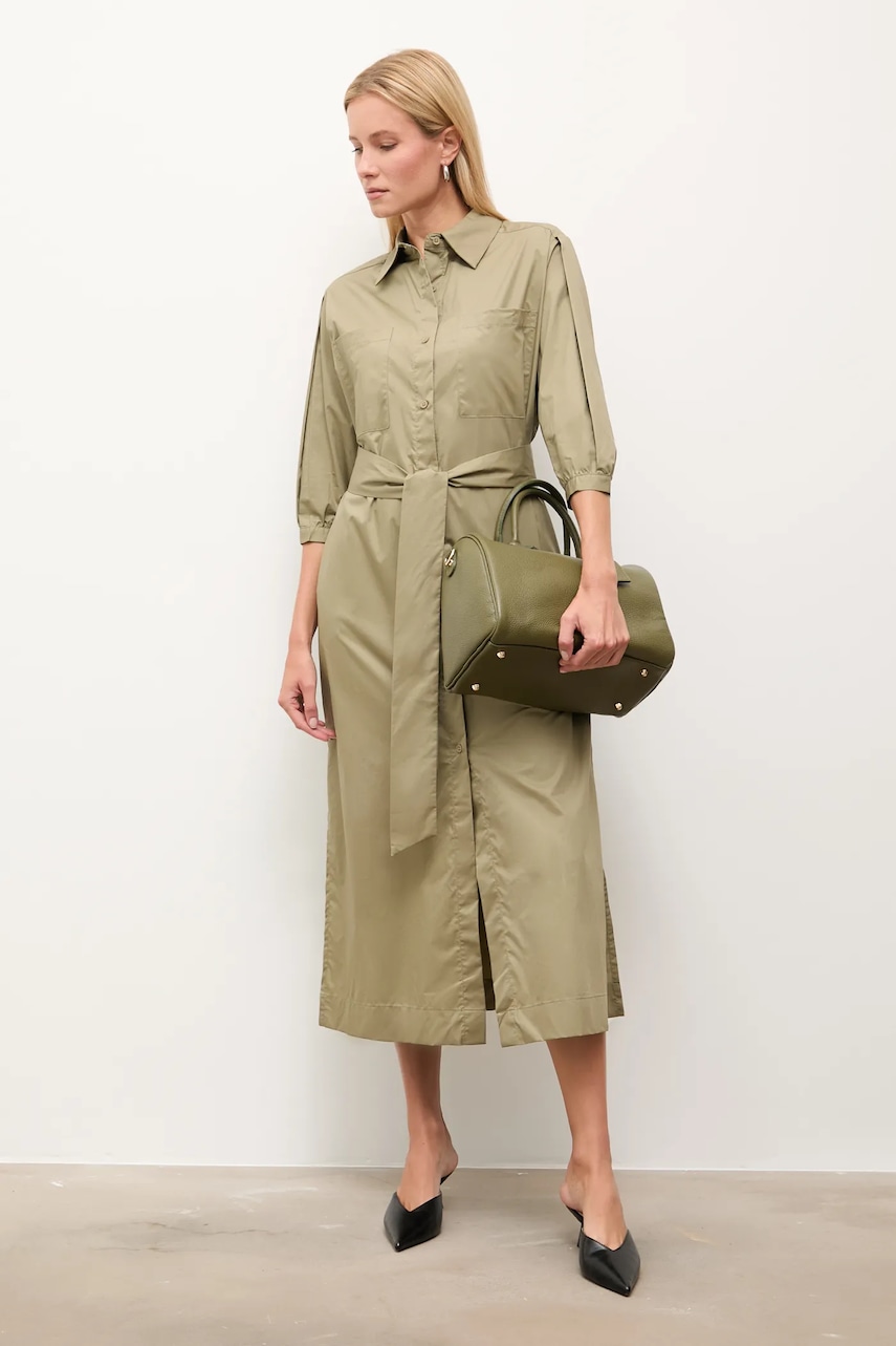 Bavlněné šaty Answear.LAB zelená barva, maxi