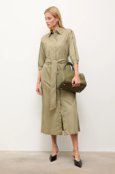 Bavlněné šaty Answear.LAB zelená barva, maxi