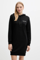 Bavlněné šaty Armani Exchange černá barva, mini, XW001453 AF10830