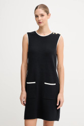 Bavlněné šaty Barbour COLLEEN tmavomodrá barva, mini, LDR0937