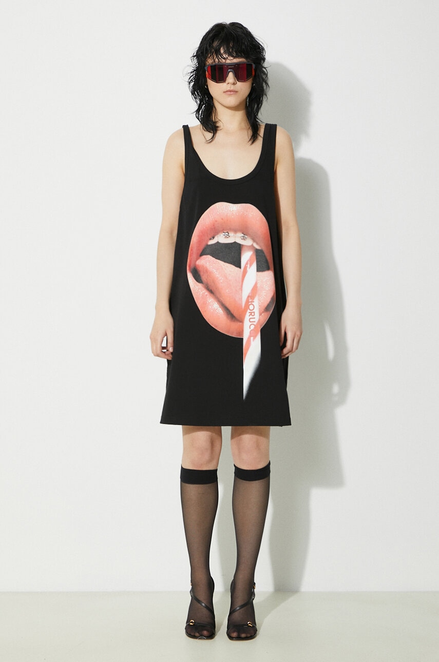 Bavlněné šaty Fiorucci Mouth Print Tank Dress