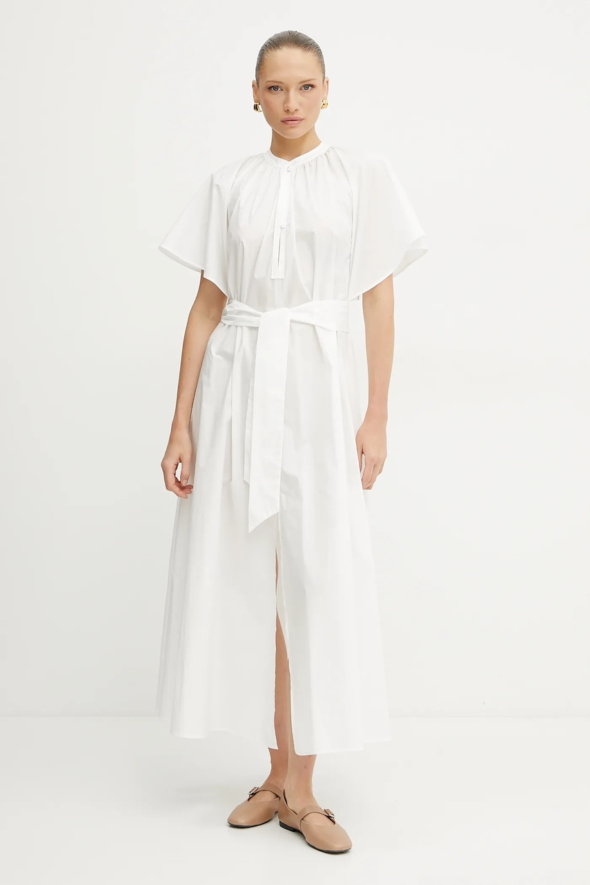 Bavlněné šaty Forte Forte bílá barva, maxi, 13849 my dress