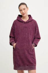 Bavlněné šaty G-Star A line hdd sw fialová barva, mini, oversize, D27165-D969
