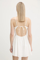 Bavlněné šaty Hollister Co. bílá barva, mini, KI359-5251
