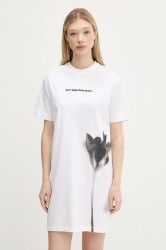 Bavlněné šaty Karl Lagerfeld Jeans bílá barva, mini, A3W13006
