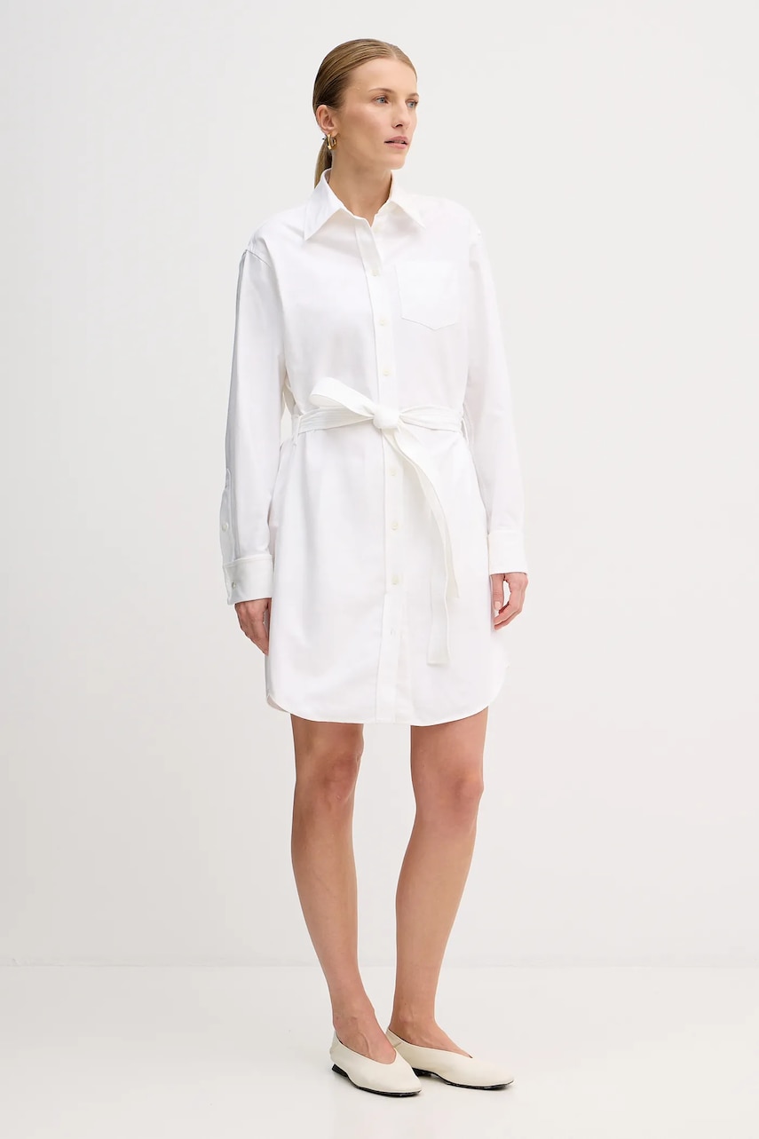 Bavlněné šaty Kenzo bílá barva, mini, FF52RO4059LO.01