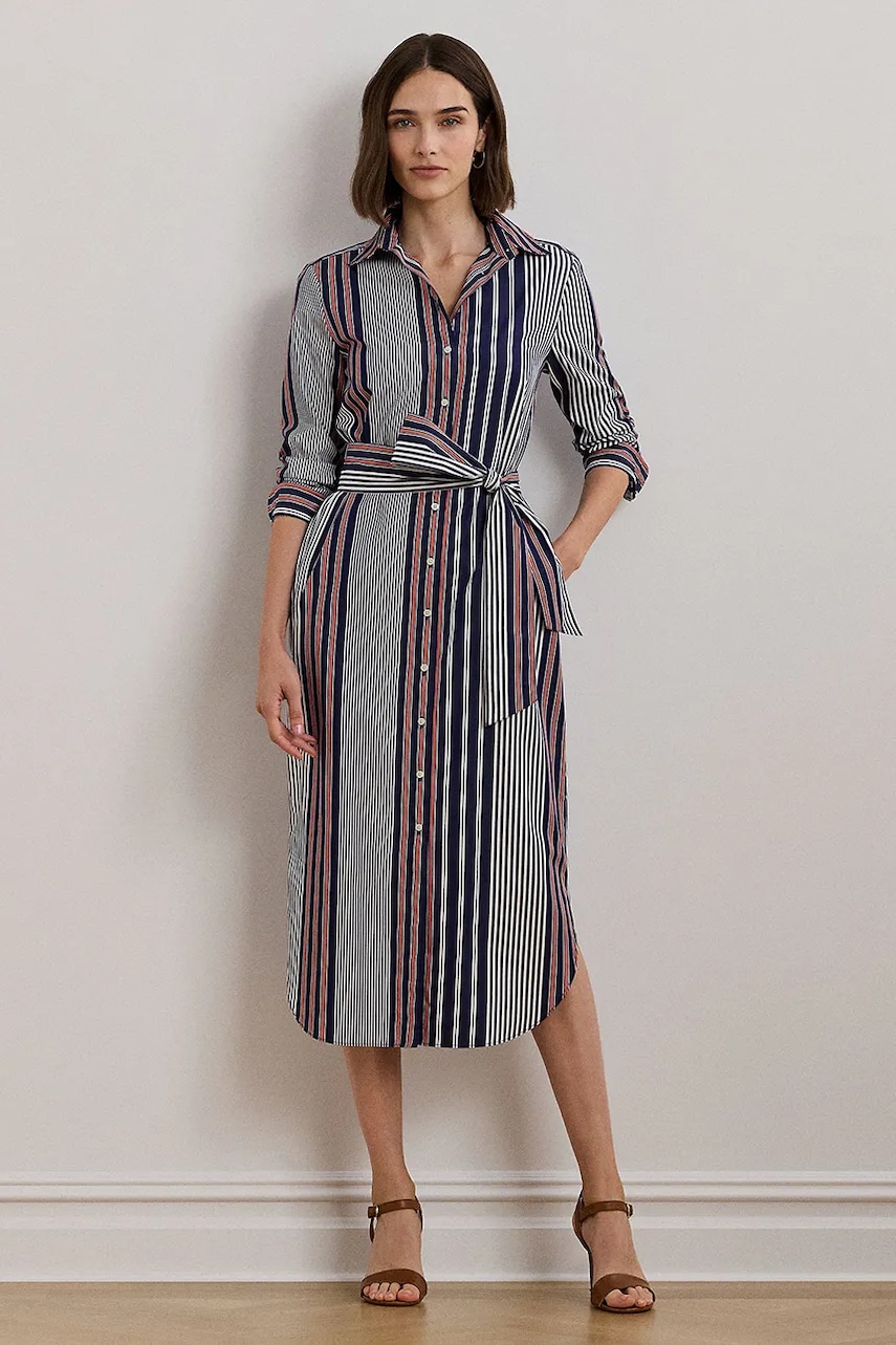 Bavlněné šaty Lauren Ralph Lauren