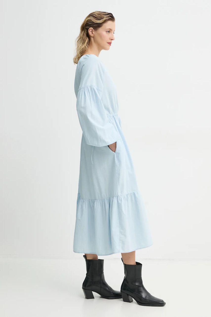 Bavlněné šaty Levi's JOLENE LS MAXI DRESS