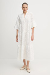 Bavlněné šaty Marc Aurel bílá barva, maxi, 6544-1020-73855