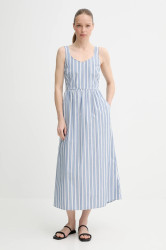 Bavlněné šaty Marc O'Polo modrá barva, maxi, 5000006326