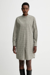 Bavlněné šaty Marc O'Polo zelená barva, mini, oversize, 5000007196