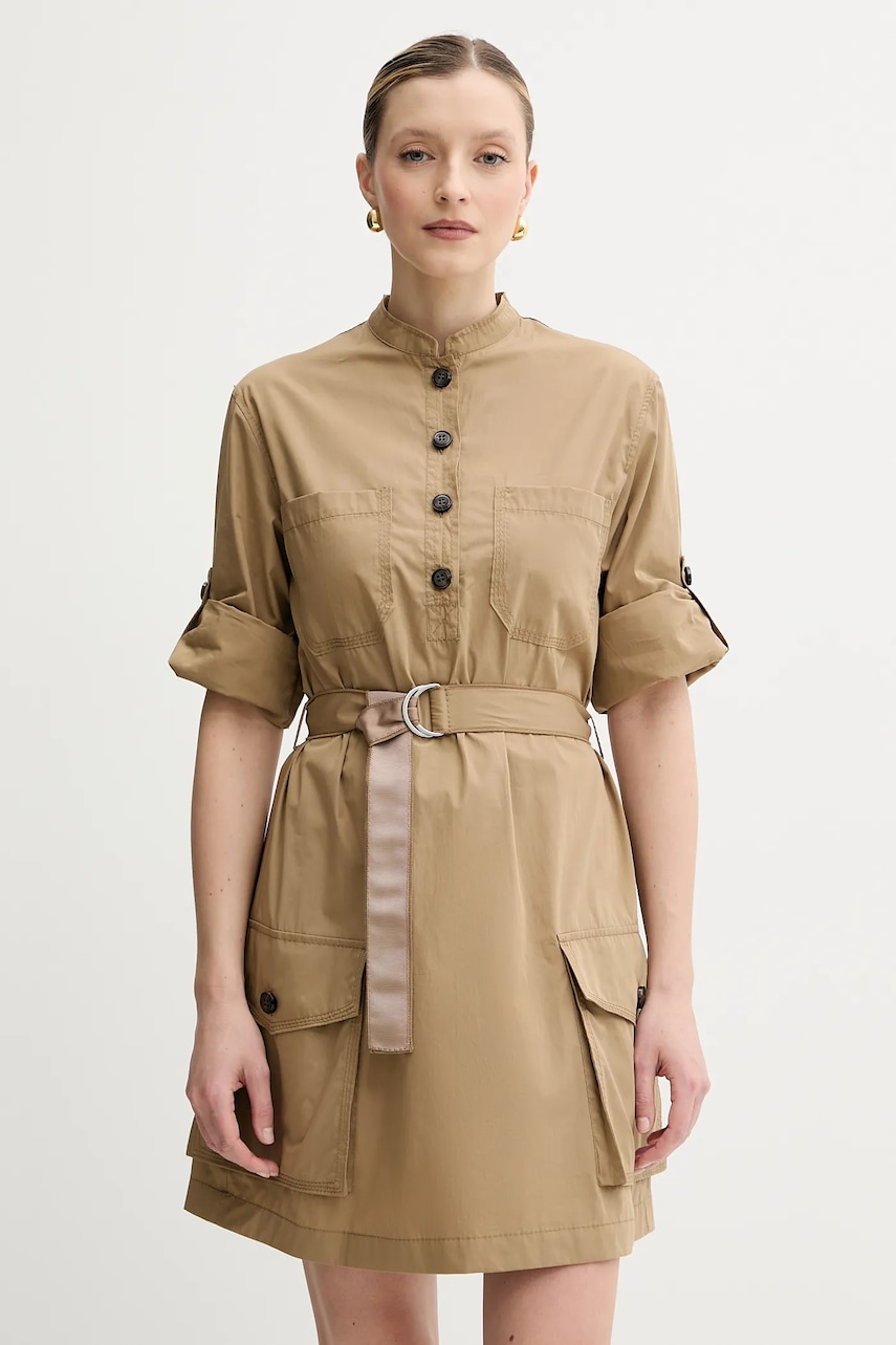 Bavlněné šaty MAX&Co. zelená barva, mini, 2516221084200