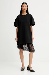 Bavlněné šaty MUNTHE ROSIE černá barva, 254132025426