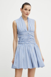 Bavlněné šaty Patou modrá barva, mini, DR1760190