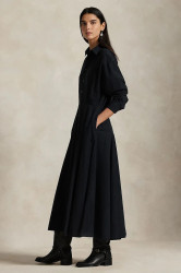 Bavlněné šaty Polo Ralph Lauren černá barva, maxi, 211972042