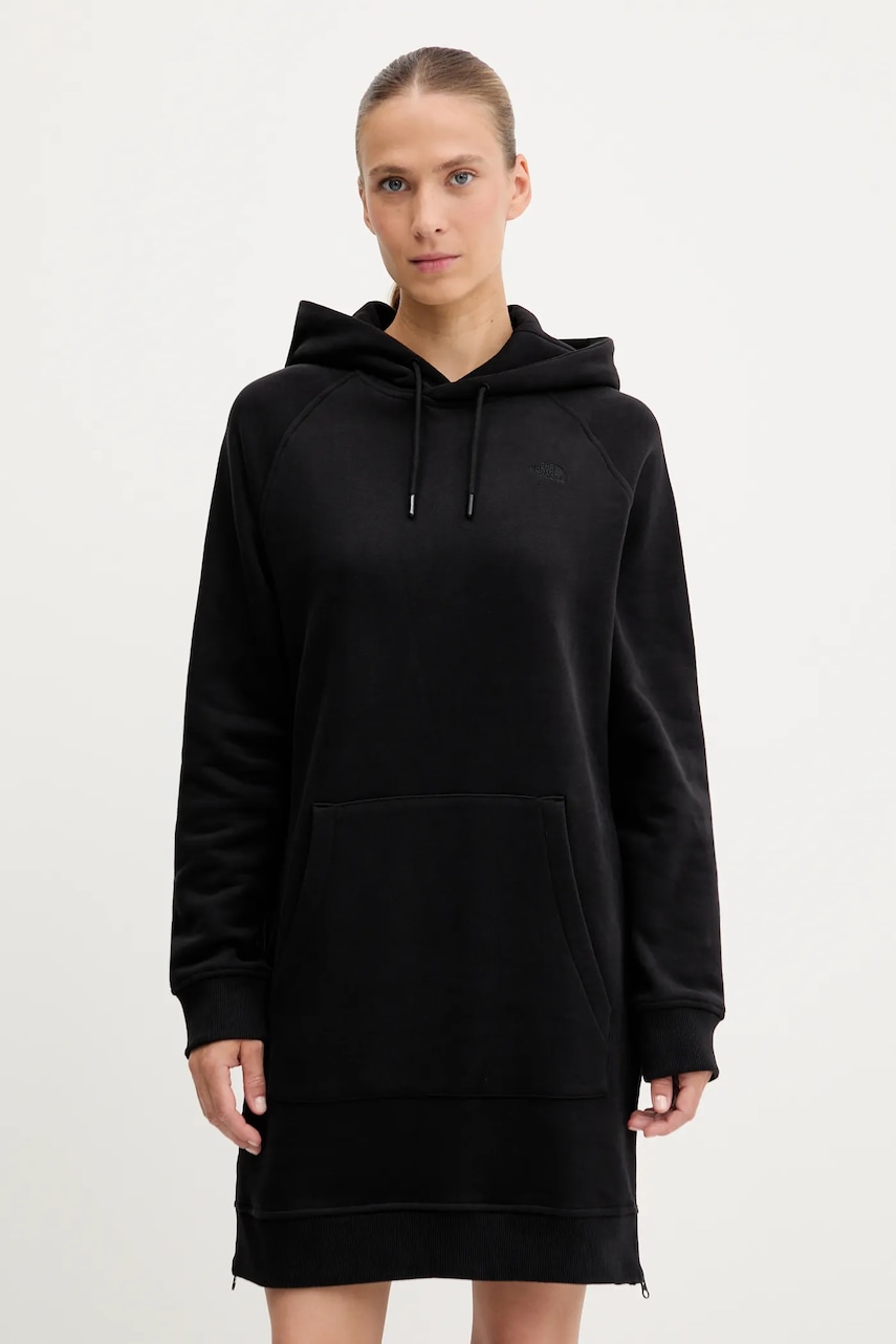 Bavlněné šaty The North Face černá barva, mini, NF0A8E48JK31