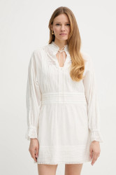 Bavlněné šaty Twinset béžová barva, mini, 251TP2380