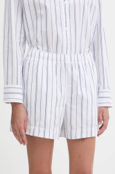 Bavlněné šortky Abercrombie & Fitch dámské, bílá barva, high waist, KI149-5298