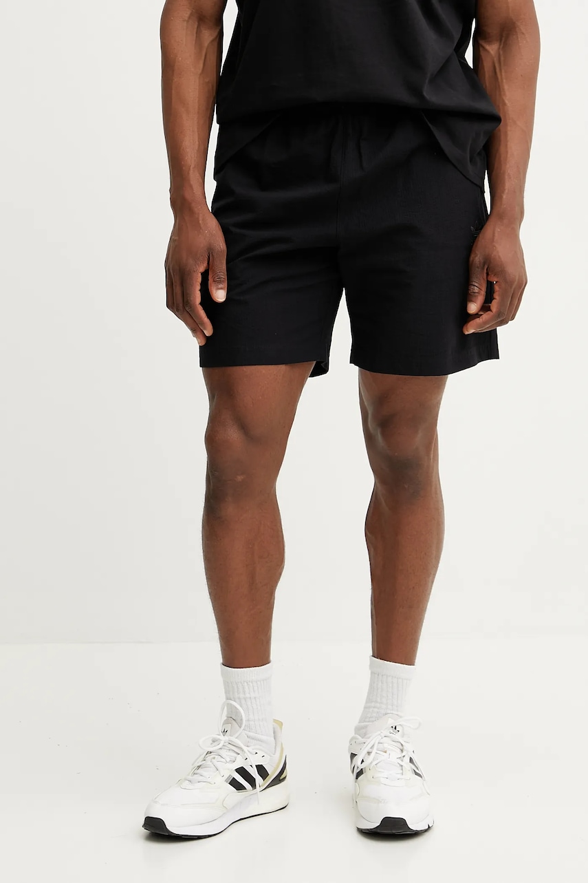 Bavlněné šortky adidas Originals Essential pánské, černá barva, JD2460