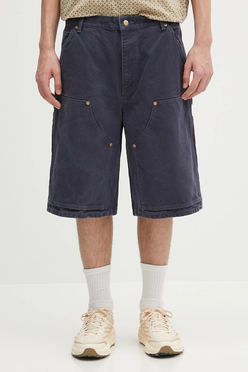Bavlněné šortky AMBUSH Canvas Carpenter Short Pants pánské, tmavomodrá barva, 12115320