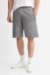 Bavlněné šortky Diesel P-CREW pánské, šedá barva, A18490.0PLBV