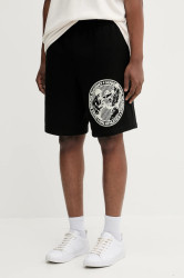 Bavlněné šortky HUGO Dubox pánské, černá barva, 50542413