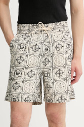 Bavlněné šortky Les Deux Harry pánské, béžová barva, 1000109