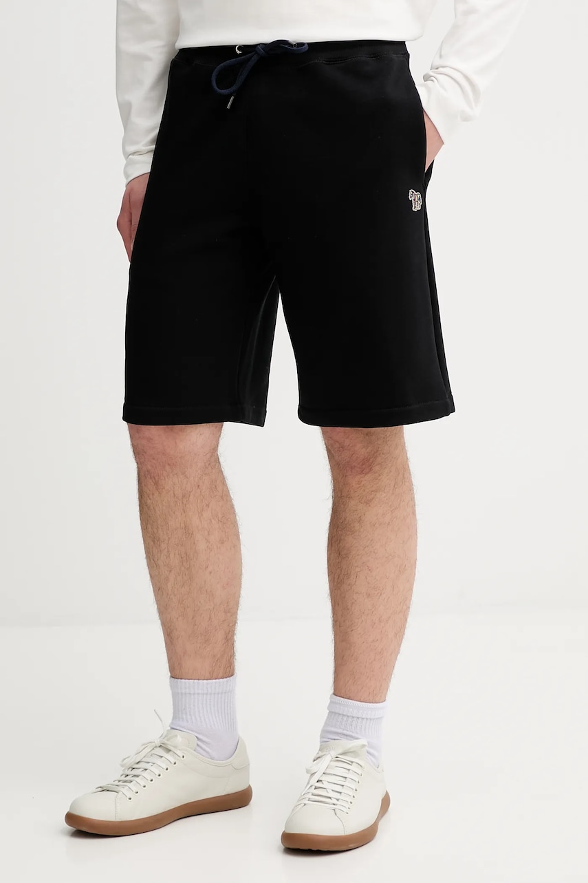 Bavlněné šortky PS Paul Smith pánské, černá barva, M2R-429R-KZEBRA