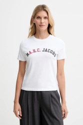 Bavlněné tričko A.P.C. A.P.C. x MARC JACOBS dámské, bílá barva, COHKS.F26555