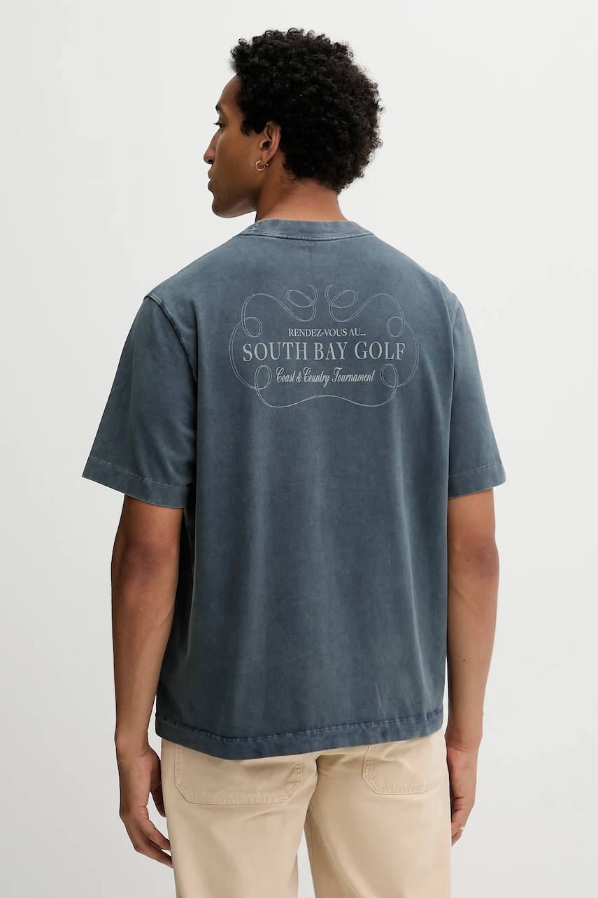 Bavlněné tričko Abercrombie & Fitch pánské, šedá barva, KI123-5233-903