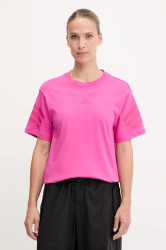 Bavlněné tričko adidas Future Icons dámské, růžová barva, JE3713