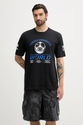 Bavlněné tričko adidas Originals 90S Football Tee pánské, černá barva, s potiskem, JX3064