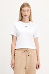 Bavlněné tričko adidas Originals Adibreak dámské, bílá barva, JV7207