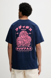 Bavlněné tričko adidas Originals Japan Florals T pánské, modrá barva, s potiskem, KT0787