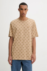 Bavlněné tričko adidas Originals Mg Lo Ss T pánské, béžová barva, JY2970