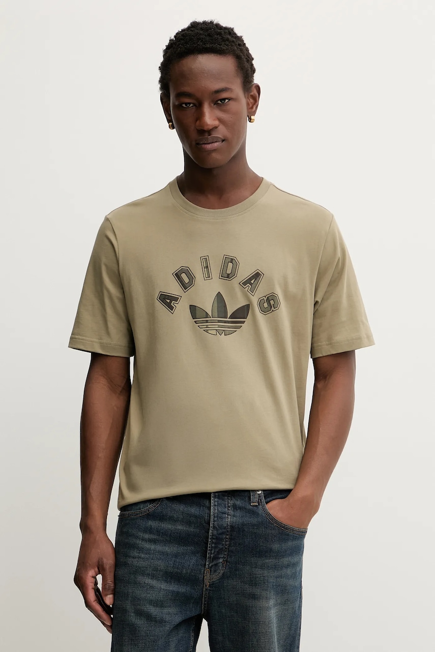 Bavlněné tričko adidas Originals Trefoil pánské, s potiskem, JV7753