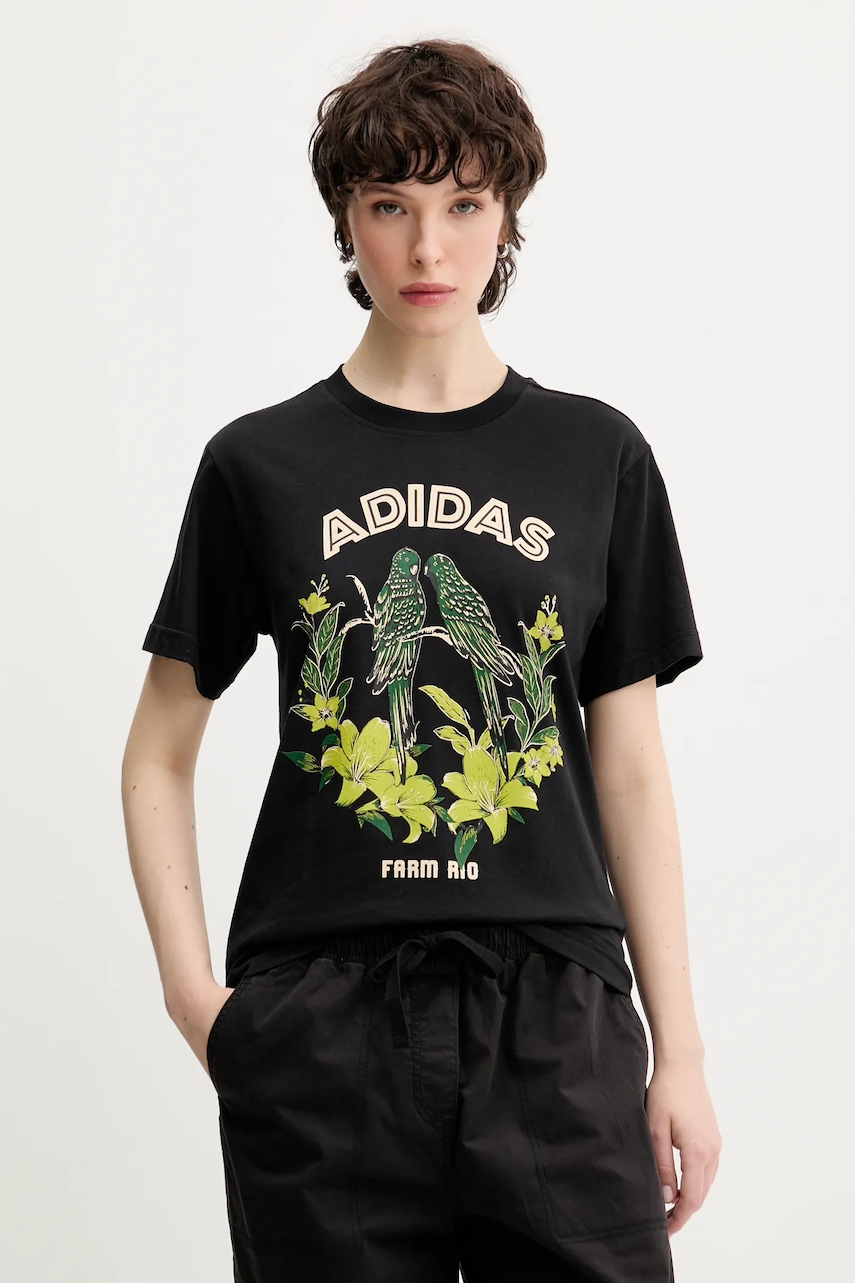 Bavlněné tričko adidas x Farm Rio