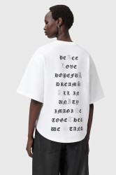 Bavlněné tričko AllSaints dámské, bílá barva, W088JD