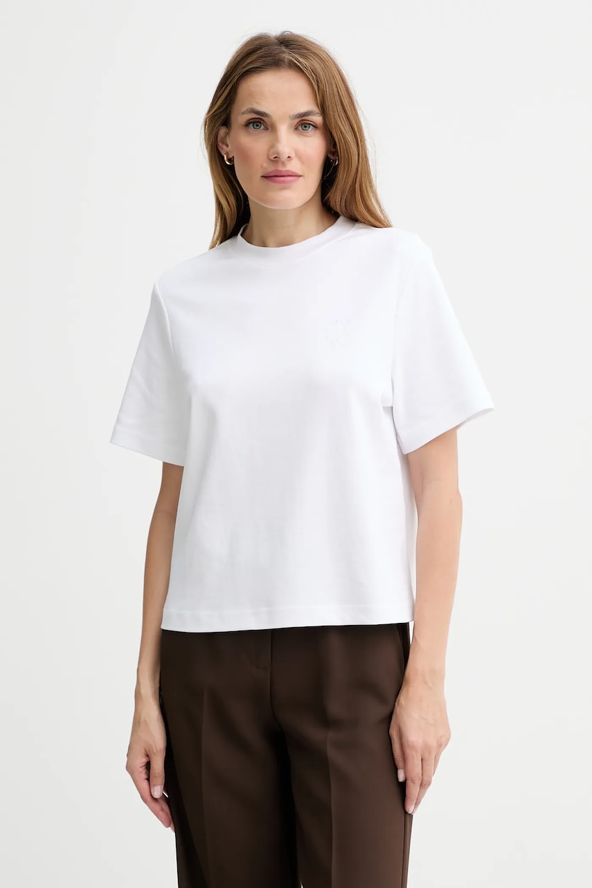 Bavlněné tričko AllSaints dámské, bílá barva, W220JC