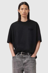 Bavlněné tričko AllSaints XANDER pánské, zelená barva, s potiskem, M030JC