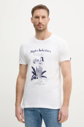 Bavlněné tričko Alpha Industries Alpha Hawaii T